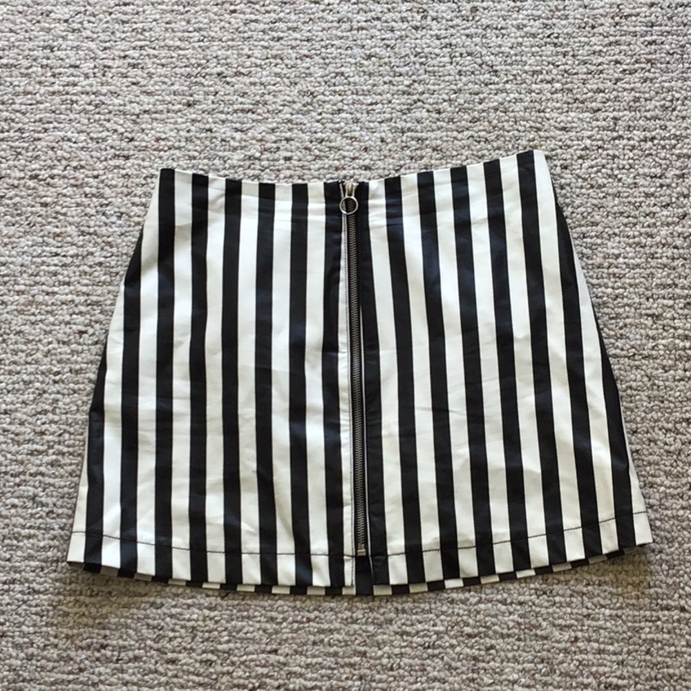 Striped skirt.